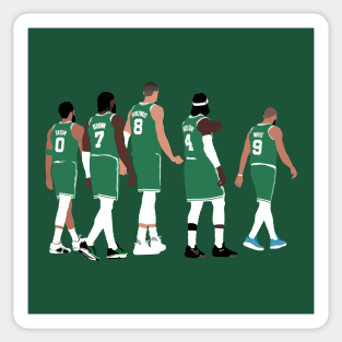 Boston Celtics Starting Five Sticker